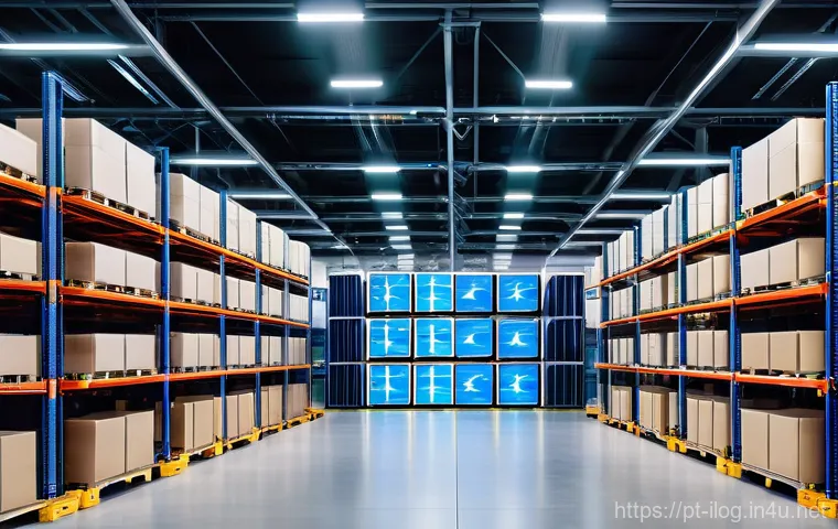 블록체인 기술과 국제물류 혁신 - **Prompt:** "A panoramic, dynamic view of a bustling, modern Portuguese container port, such as Sine...