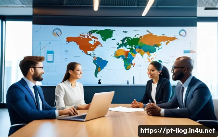 국제물류관리사에게 필요한 소프트 스킬 - A professional international logistics team engaged in a virtual video conference, featuring diverse...